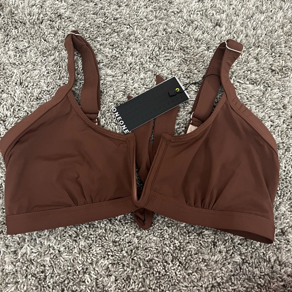 Brown Bikini Top by